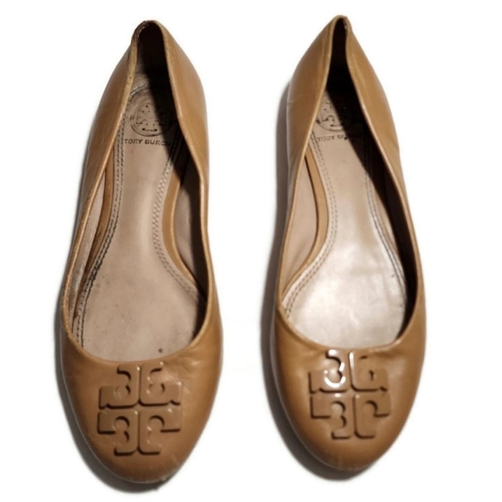 Tory Burch Leather Ballet Flats Size 6 - Picture 1 of 8